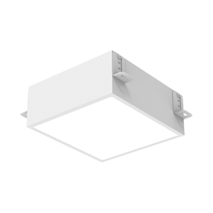 Светодиодный светильник VARTON DL-Grill 200х200 мм 20 Вт для потолка Грильято с шириной ламели 10 мм встраиваемый 3000 K 186х186х75 мм RAL9003 белый муар